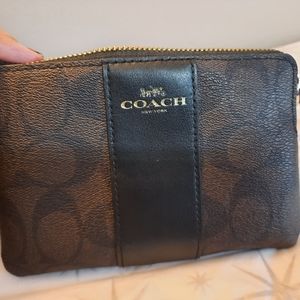 Coach canvas wristlet